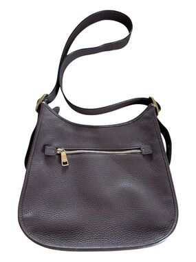 Coach Dark Brown Emory Pebbled Leather Shoulder Bag with Gold Hardware Like New